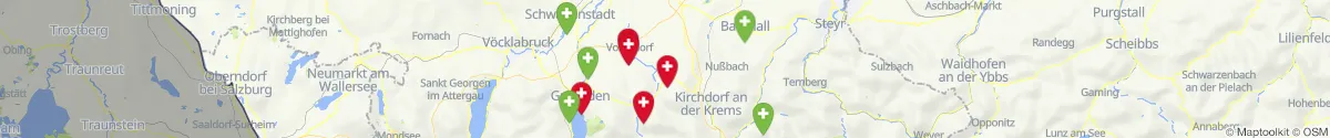 Map view for Pharmacies emergency services nearby Scharnstein (Gmunden, Oberösterreich)